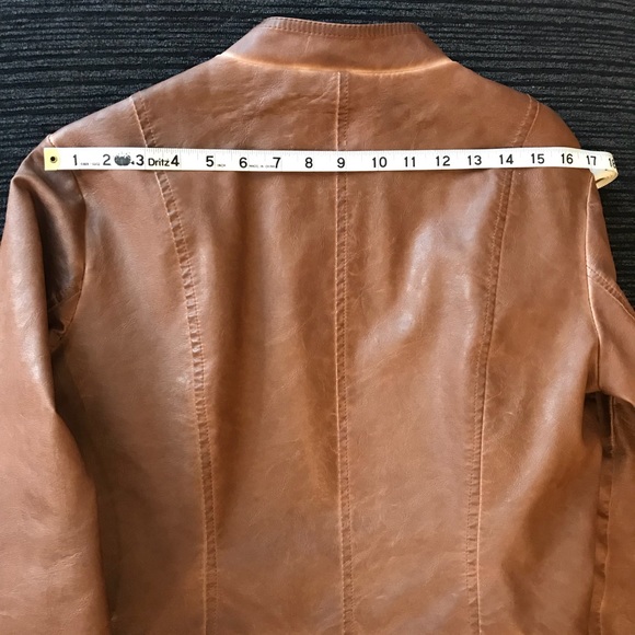 Quilted ombre vegan leather jacket - Picture 4 of 6
